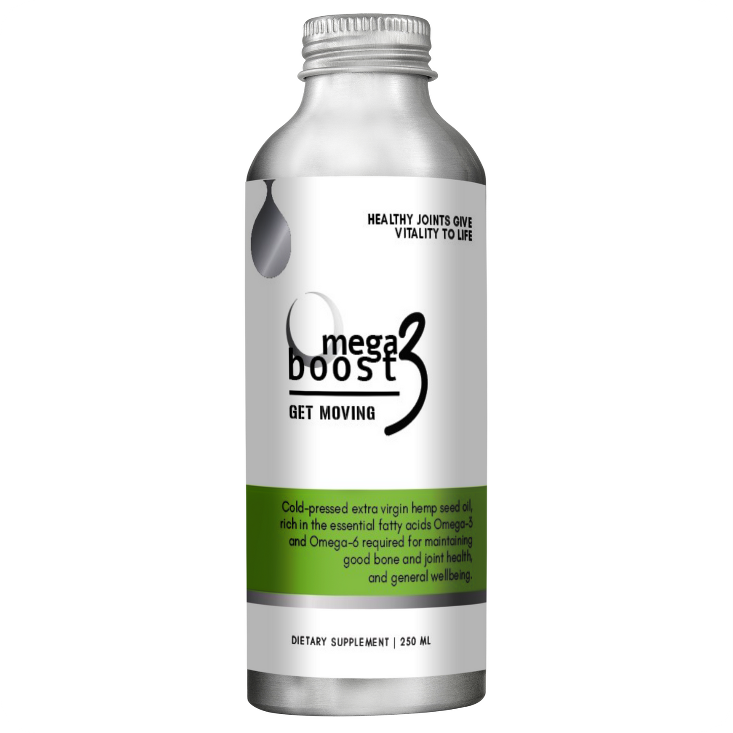 Omega-3 Boost bottle on a white background